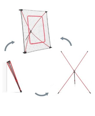 Baseball Combo, Junior Baseball, Softball Trainer Combo, Pitchback Rebounder Net and Pitching Target Panel with Carry Bag, 3' x 5'