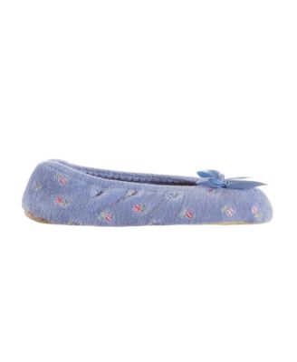Isotoner Embroidered Terry Ballerina Slipper, Online Only 