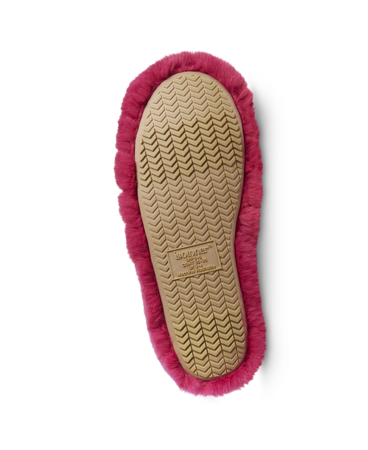 Isotoner Signature Women's Memory Foam Shay Faux Fur A-Line Slip On Comfort Slippers