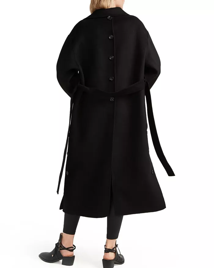 Women's Wide Awake Split Hem Overcoat - thumbnail 2