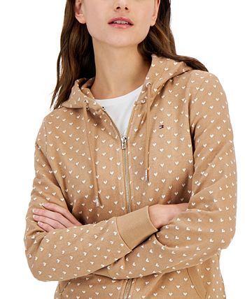 Women s Cotton Heart Print Hoodie