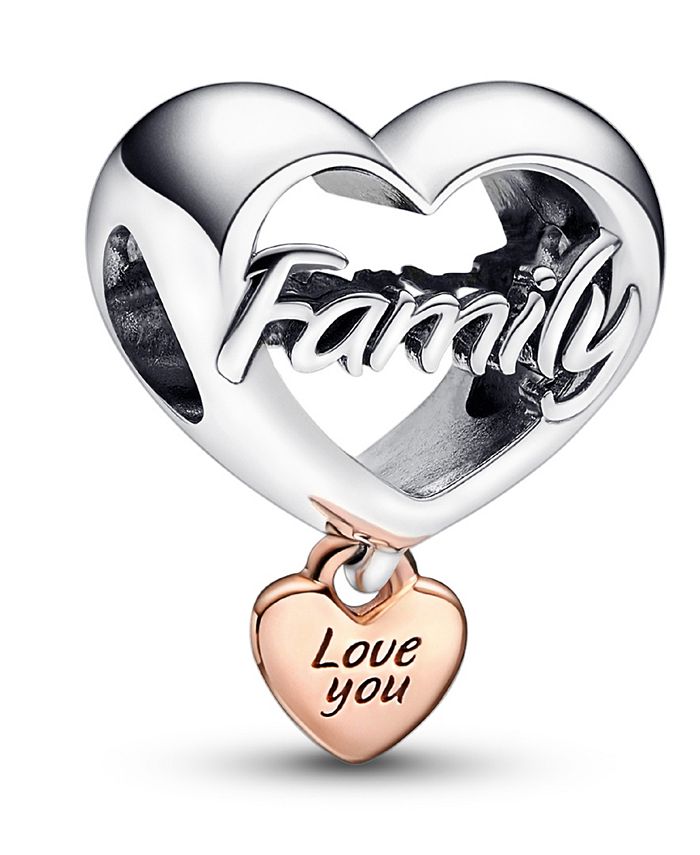 Pandora Sterling Silver Love You Family Heart Charm Macy s