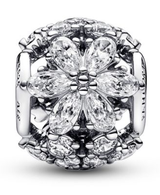 Cubic Zirconia Sparkling Herbarium Cluster Round Charm