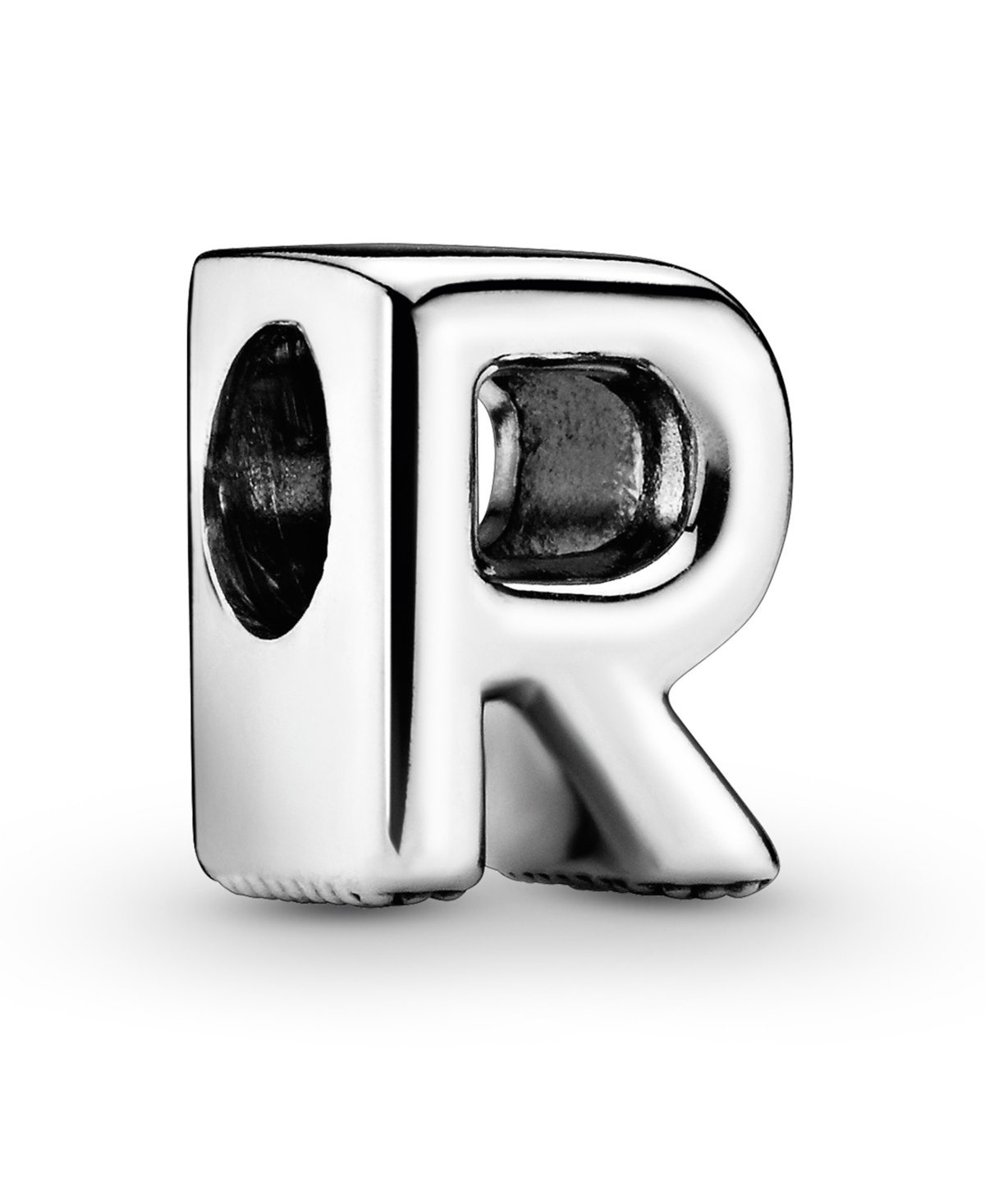Pandora Sterling Silver Script Alphabet Dangle Charm In Silver - R