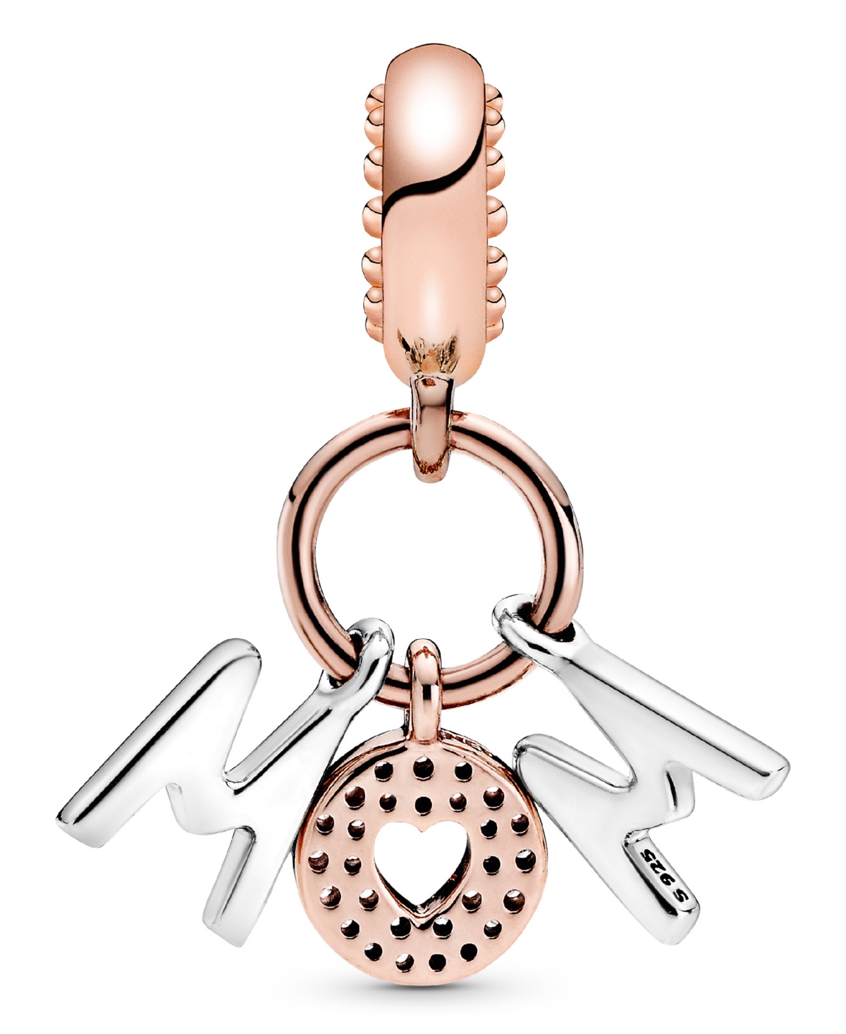 Pandora Cubic Zirconia Mom Letters Dangle Charm
