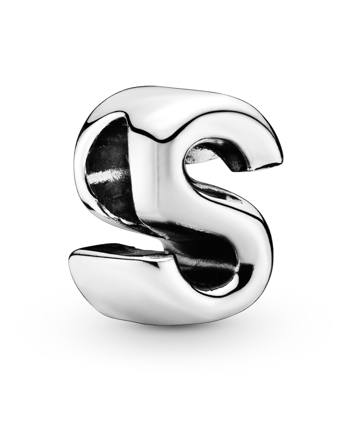 Pandora Sterling Silver Script Alphabet Dangle Charm In Silver - S