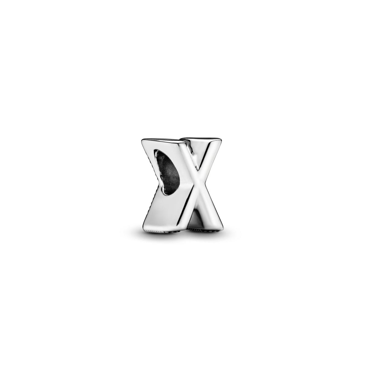 Pandora Sterling Silver Script Alphabet Dangle Charm In Silver - X