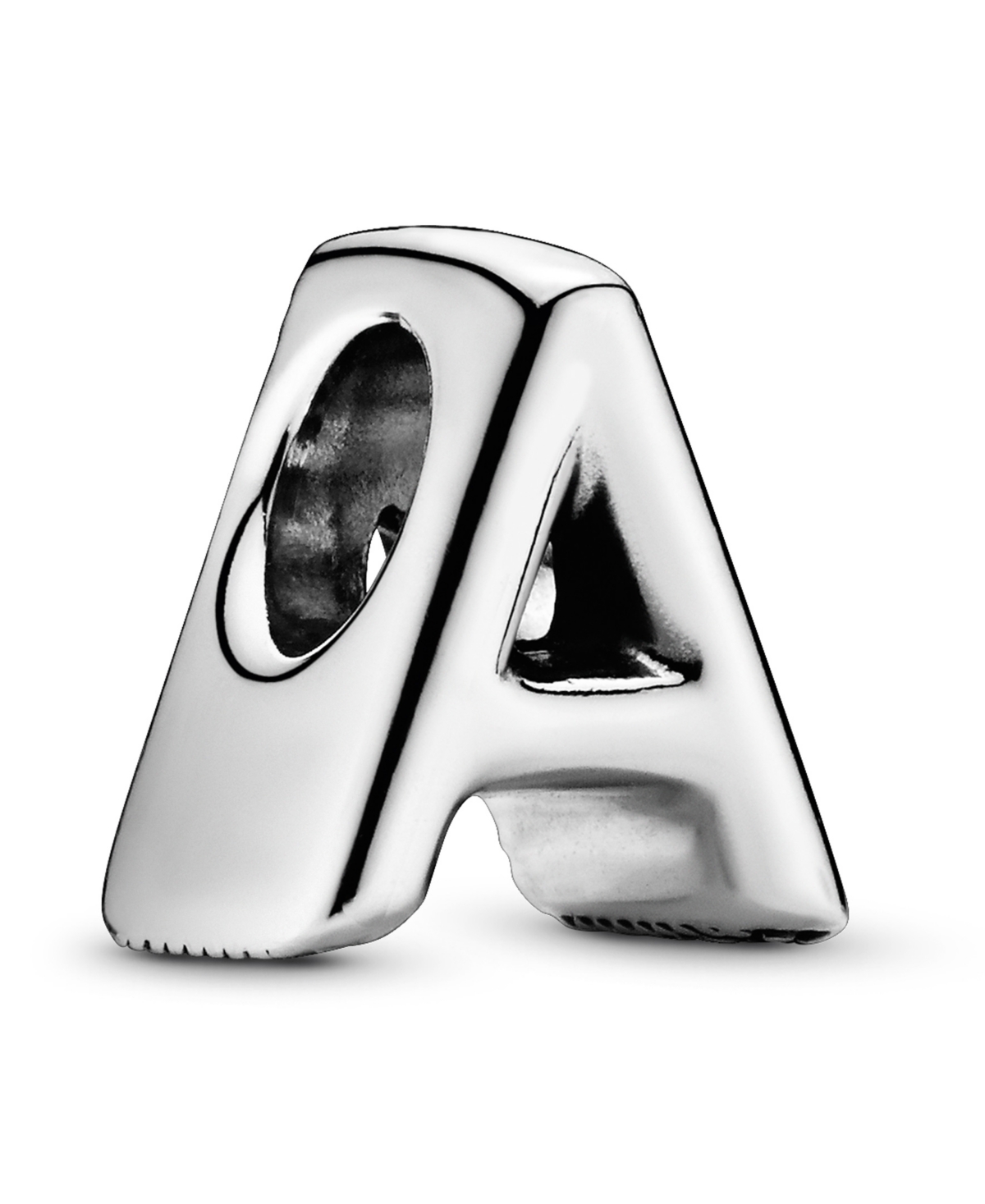 Pandora Sterling Silver Script Alphabet Dangle Charm In Silver - A