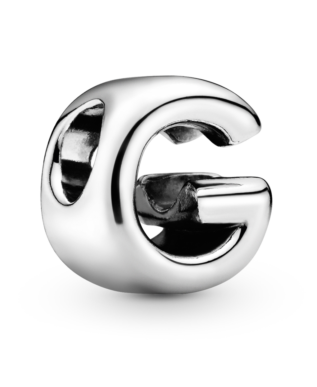 Pandora Sterling Silver Script Alphabet Dangle Charm In Silver - G