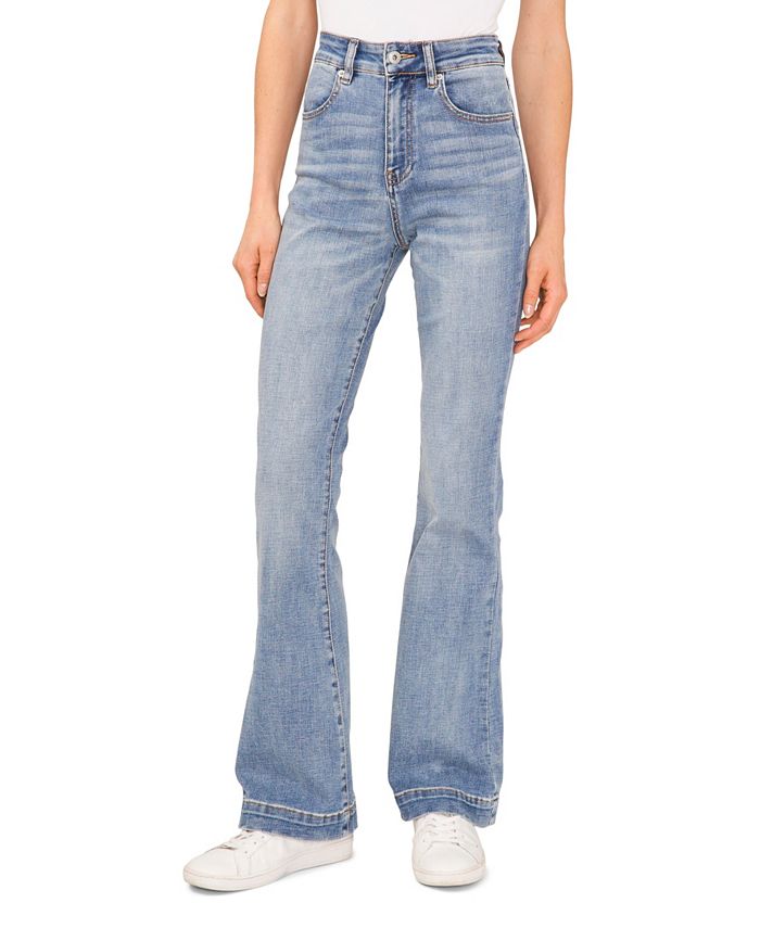CeCe Women's Light Wash High-Waisted Flare Jeans - Macy's