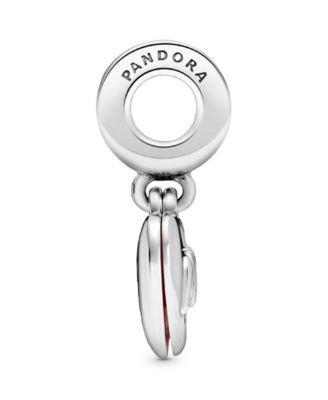 Cubic Zirconia Mom Script Heart Dangle Charm