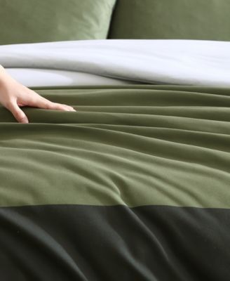 CLOSEOUT! Skyline Stripe Reversible 2 Piece Comforter Set, Twin