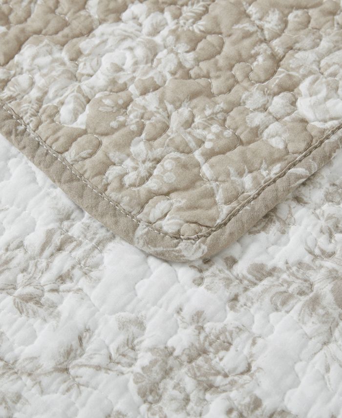 Laura Ashley Walled Garden Cotton Reversible 2Piece Quilt Set, Twin