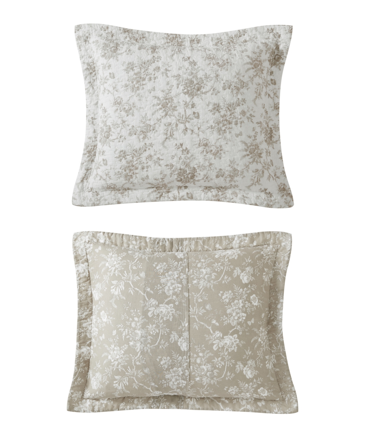 Laura Ashley Walled Garden Cotton Reversible 3-Piece Quilt Set