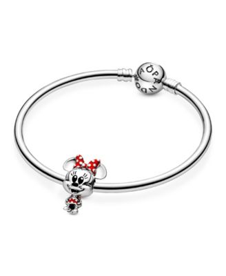 Sterling Silver Disney Minnie Mouse Dotted Dress Bow Charm