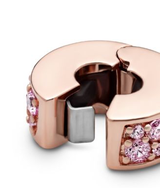 Cubic Zirconia Pave Fixed Clip Charm