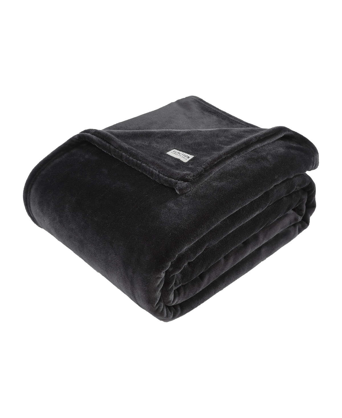 Kenneth Cole Reaction Solid Ultra Soft Plush Fleece Blanket, Full/queen In Black