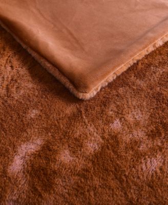 Solid Faux Fur Throw, 60x50