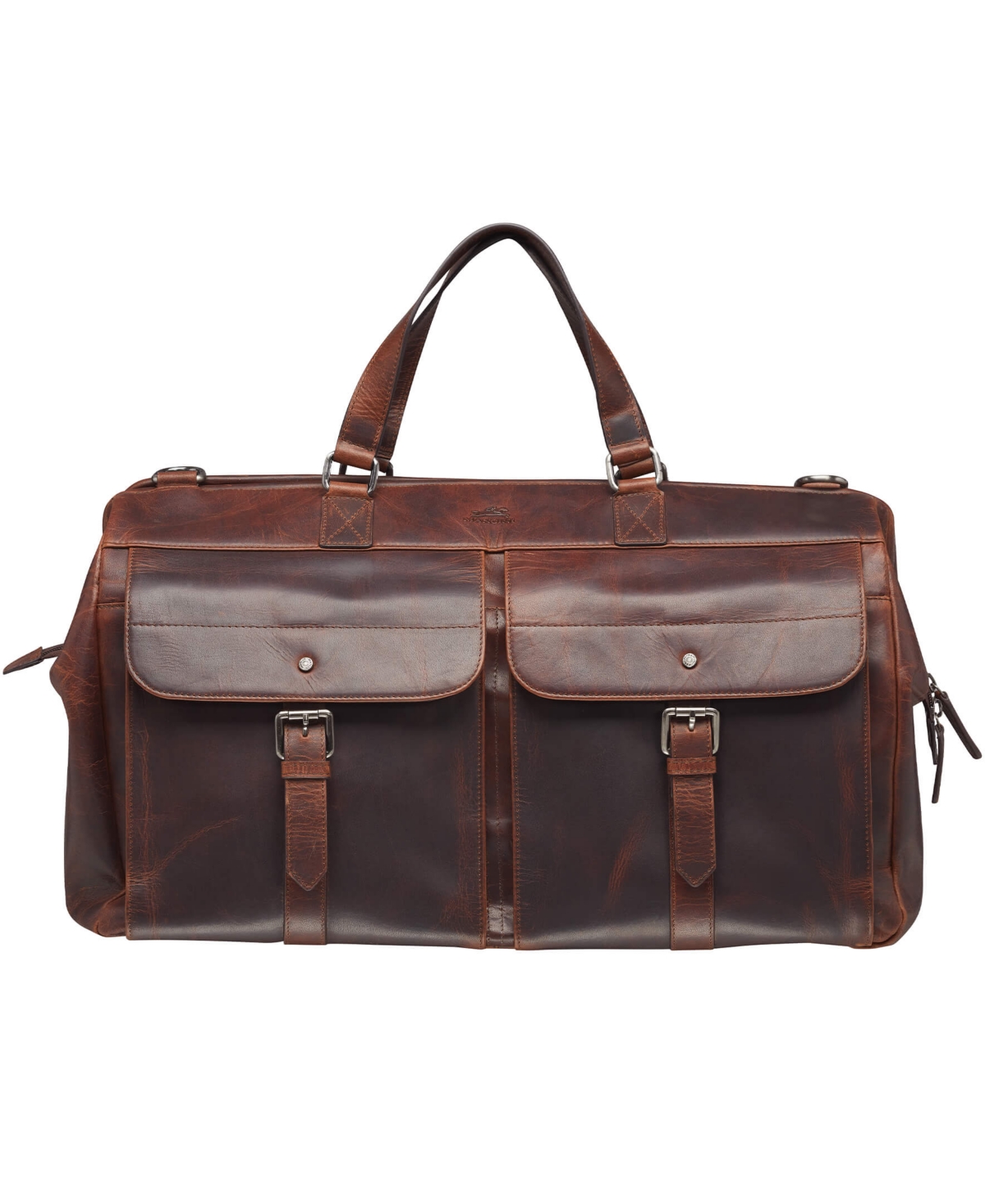 Mancini Men's Buffalo Dowel Rod Duffle Bag For Carry-on Travel In Brown