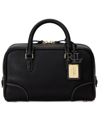 Ralph lauren pebbled leather satchel on sale