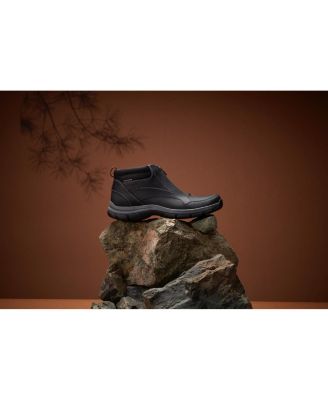 Clarks Men's Collection Walpath Zip Leather Slip On Boots