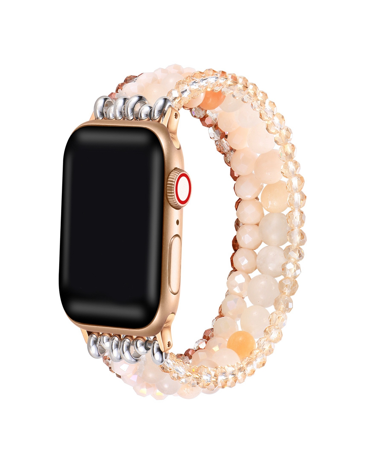Posh Tech Women's Plastic Beaded Band For Apple Watch For Size- 38mm, 40mm, 41mm In Pink