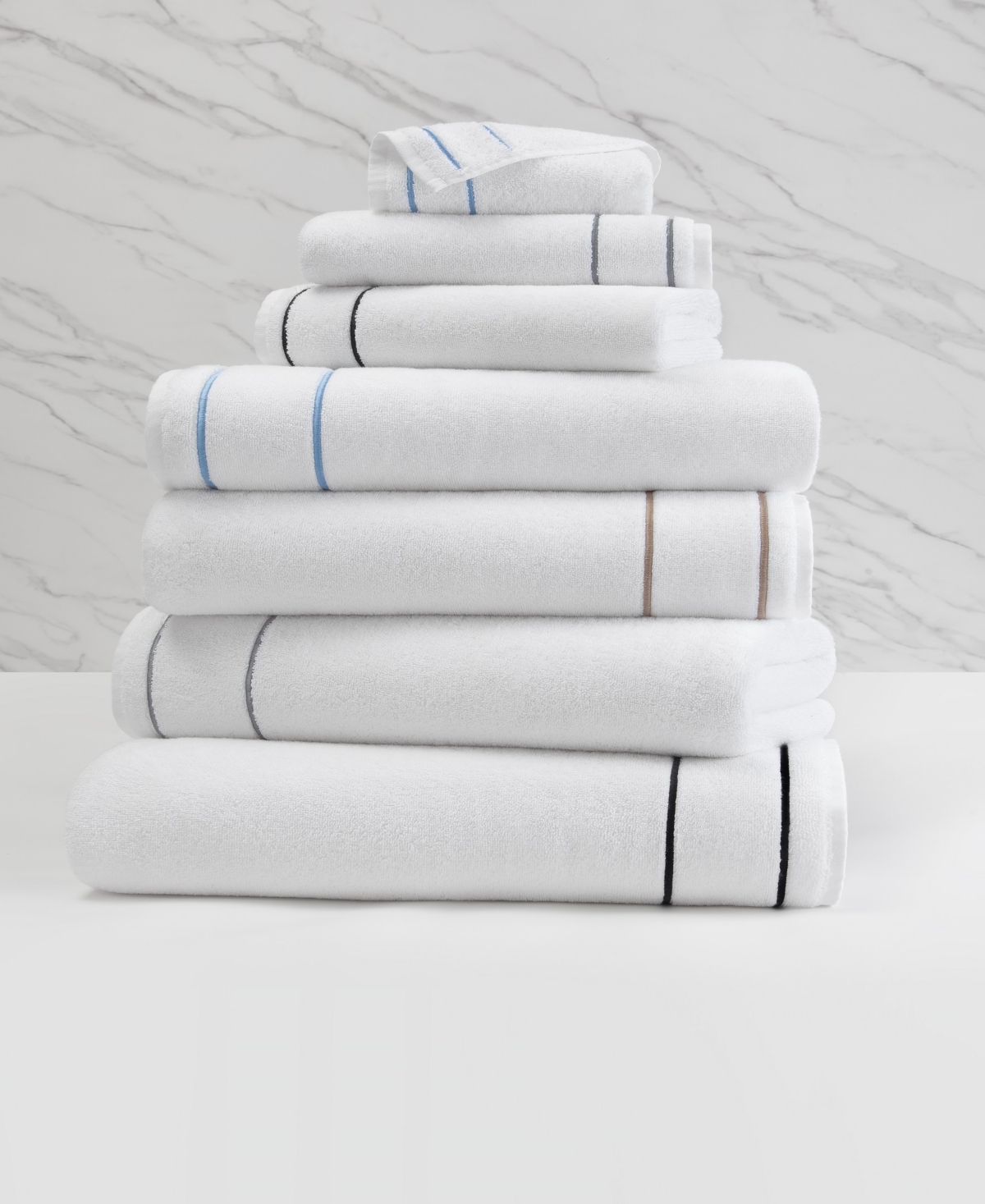 Cassadecor Bowery Stripe Cotton Wash Towel, 13
