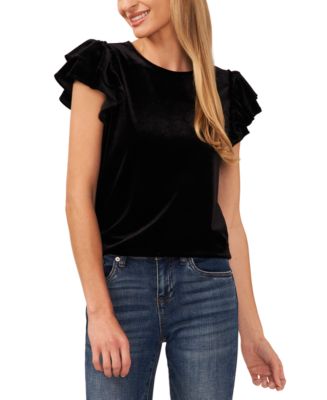 macys velvet tops