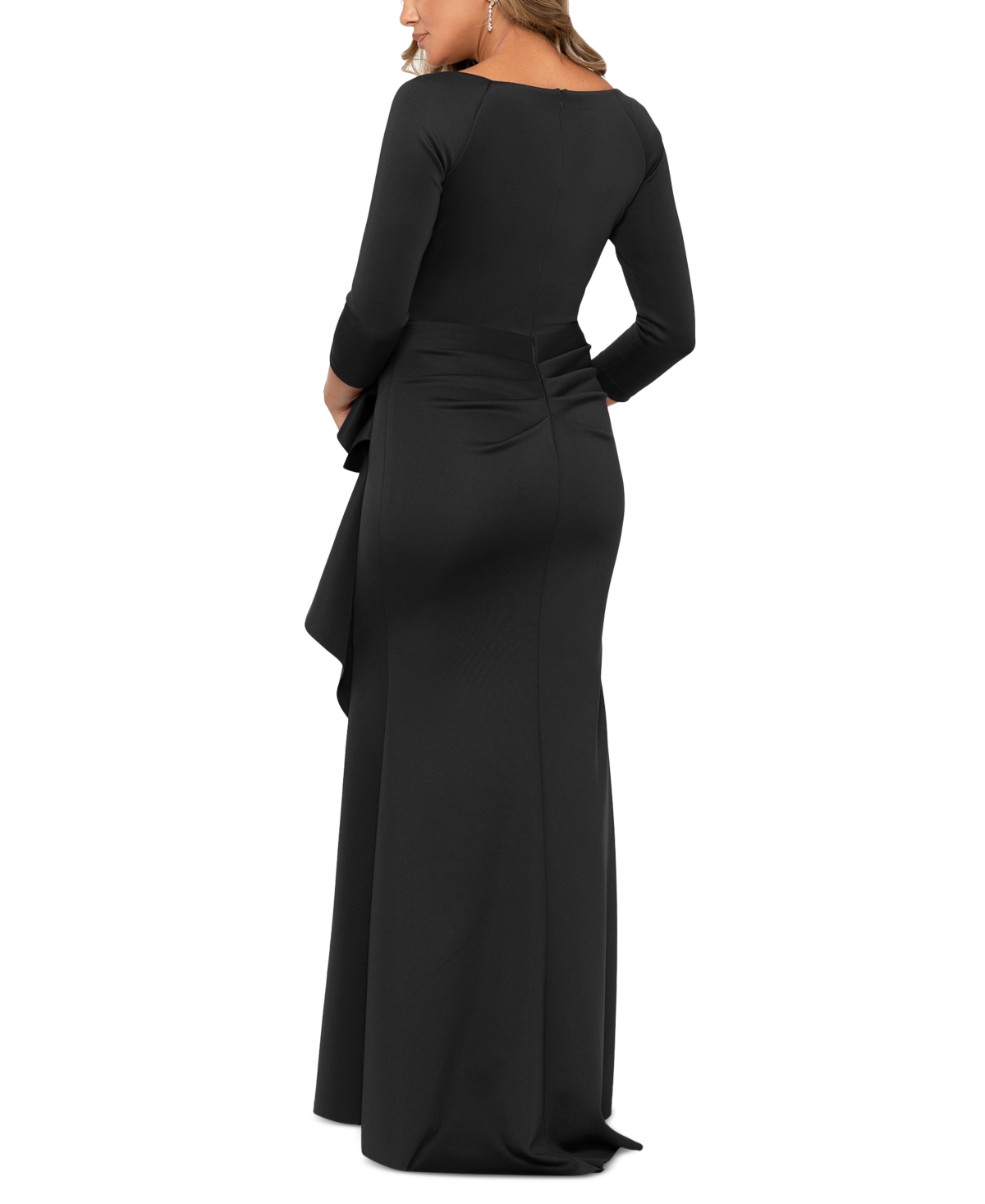 Xscape Pleated Ruffled Gown