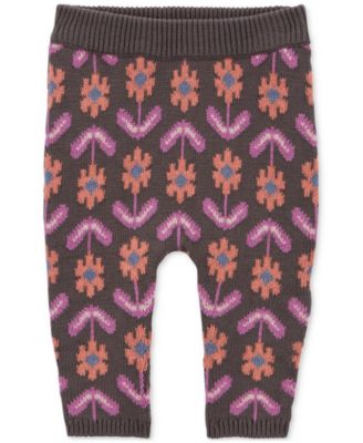 Carter's - Baby Girls Floral Sweater-Knit Pants