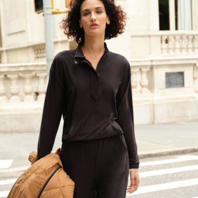 Women's Long Sleeve Performance Zip Front Popover Shirt