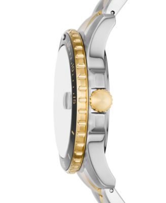 Men's Blue Dive Three-Hand Date Two-Tone Stainless Steel Watch 42mm