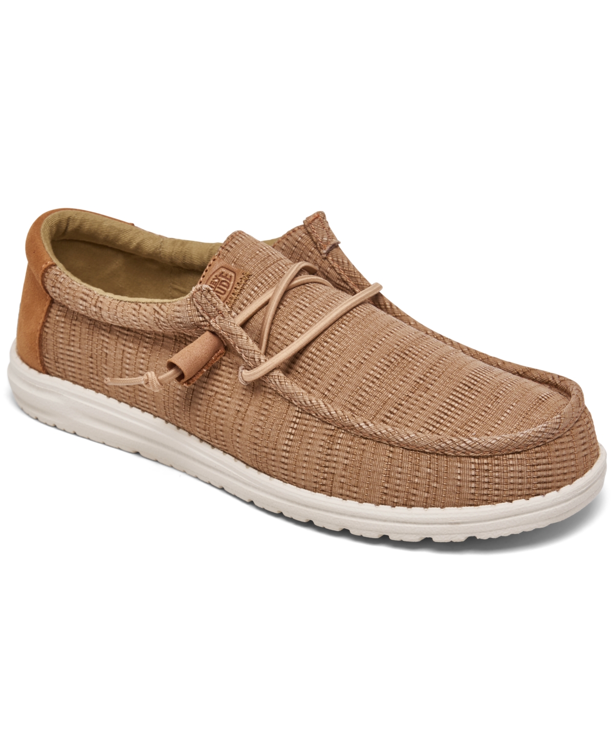 Men's Wally Grid Casual Moccasin Slip-On Sneakers from Finish Line - Tan