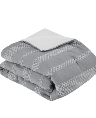 Drew 5-Pc. Clipped Jacquard Comforter Set