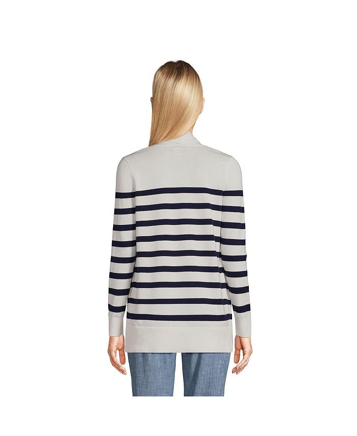 Lands' End Petite Open Long Cardigan Sweater Macy's