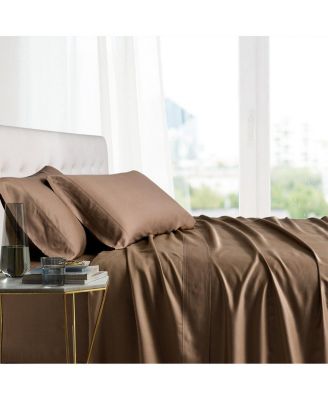 100% Viscose Bamboo 4 Pc Sheet Set, Super Queen