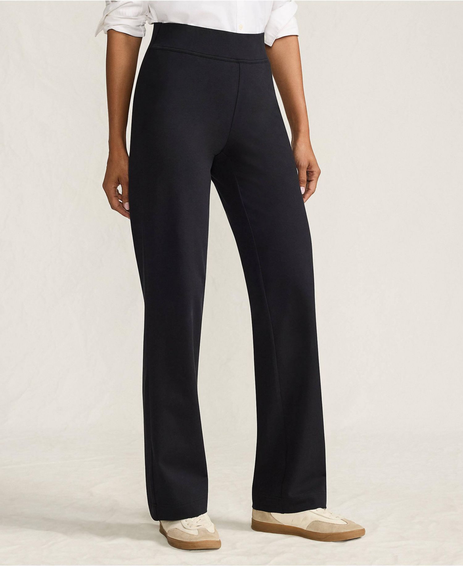 Women's Starfish Mid Rise Straight Leg Elastic Waist Pants