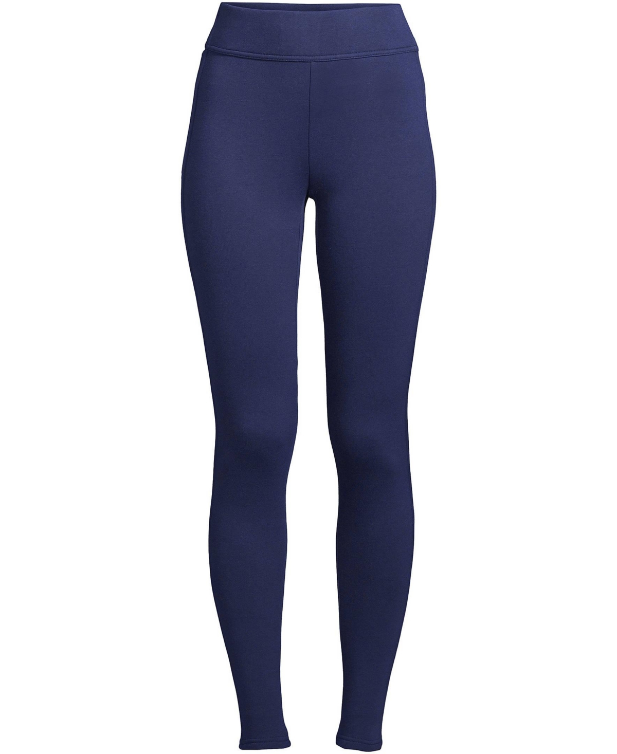 Lands' End Women's High Rise Serious Sweats Fleece Lined Pocket Leggings