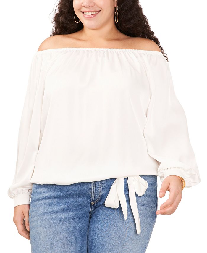Vince Camuto Trendy Plus Size Off-The-Shoulder Top - Macy's