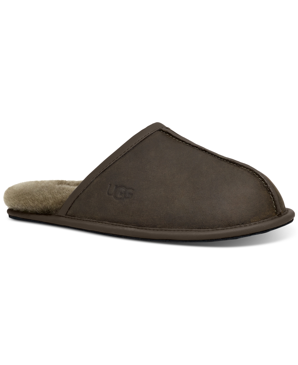 Ugg Men's Scuff Leather Loafers In Burnt Olive