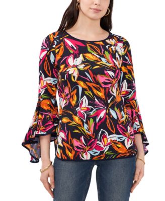 Sam & Jess - Peacock Bell-Sleeve Top