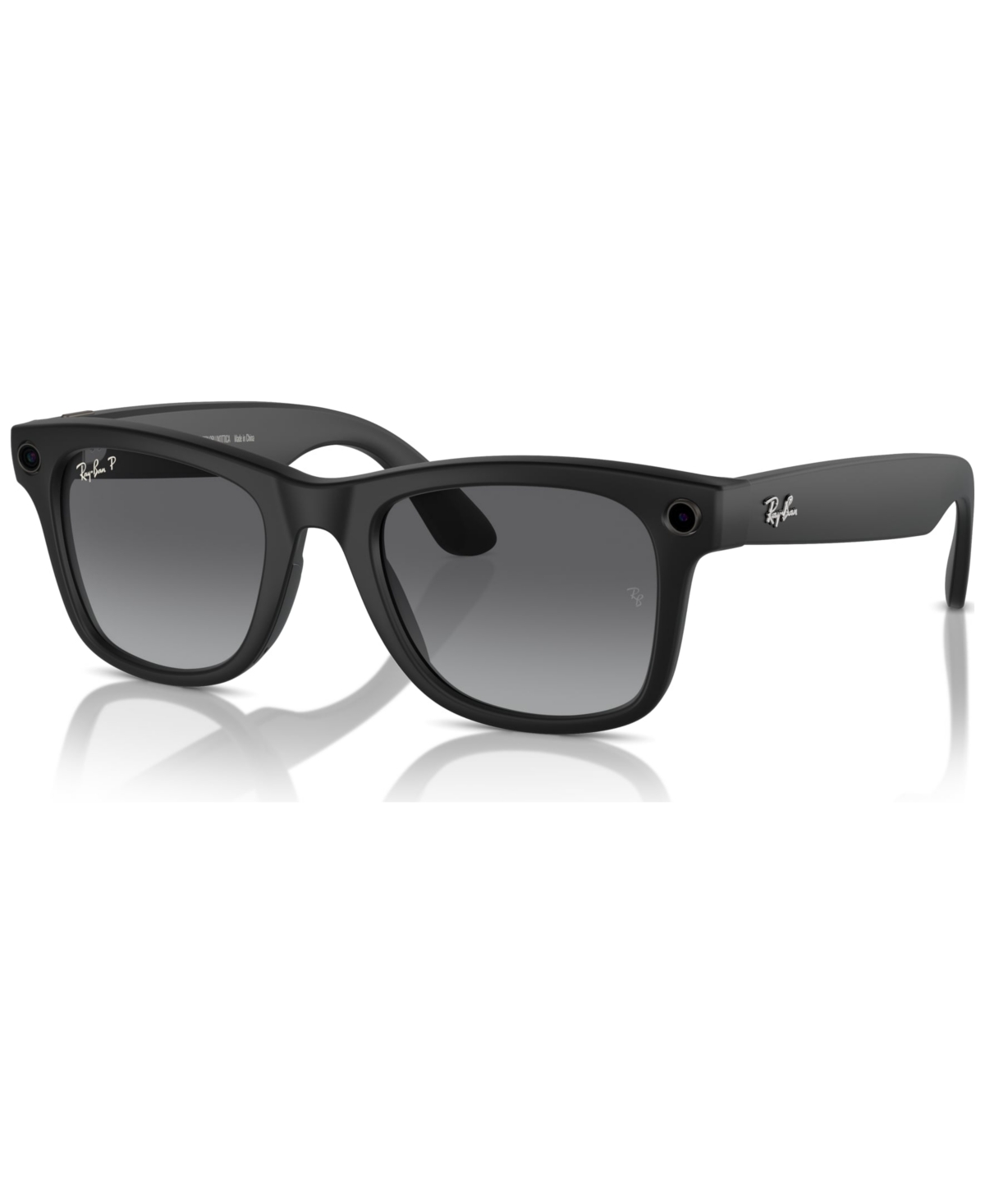 Ray Ban Unisex Ray-ban Meta Wayfarer Polarized Smart Glasses, Gradient Rw4006 In Black