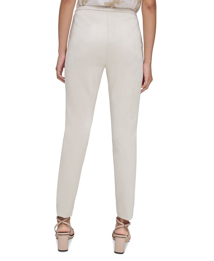 Calvin Klein Women's Faux-Suede Pull-On Pants - Macy's