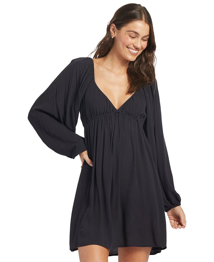 Roxy Juniors Sweetest Shores Puff Sleeve Mini Dress Macy s