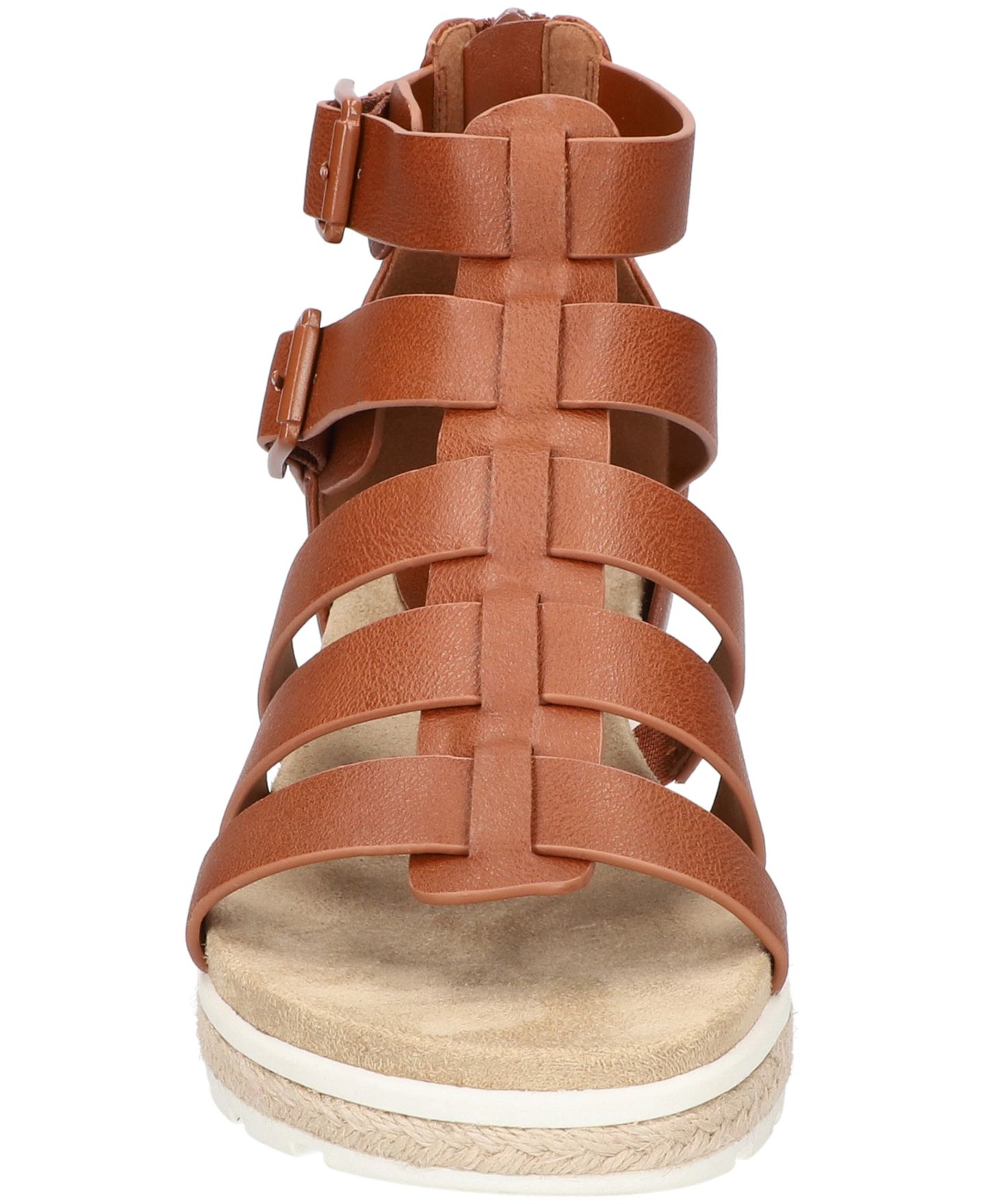 Женские сандалии Easy Street Simone Zip Wedge, цвет: Коньячный — фото 6