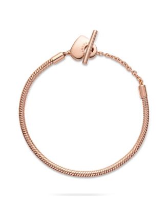 Moments Heart T-Bar Snake Chain Bracelet