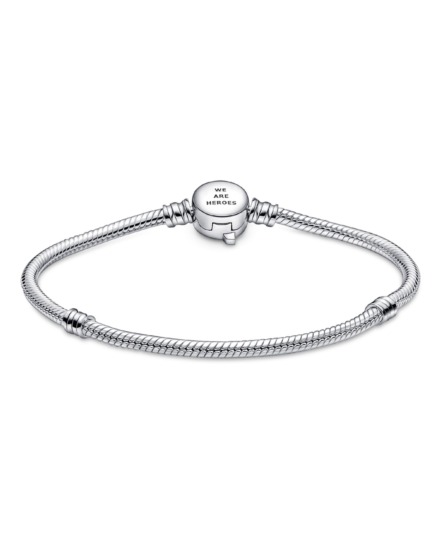 Moments Sterling Silver Marvel The Avengers Logo Clasp Snake Chain Bracelet