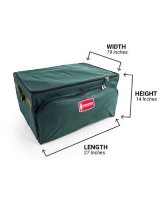 3 Tray Christmas Ornament Storage Box with Front Pocket