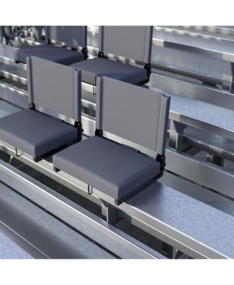 EMMA + OLIVER Set of 2 Aluminium   500 lb. Capacity, Ultra-Padded Seat, Lightweight Stadium Chair