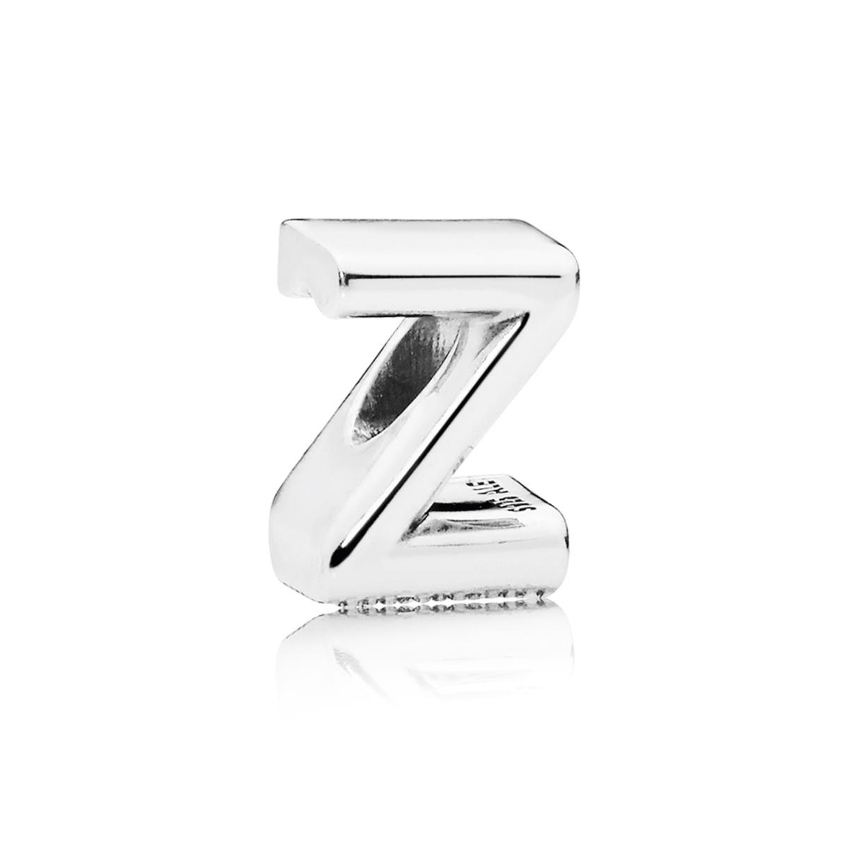 Shop Pandora Sterling Silver Script Alphabet Dangle Charm In Silver - Z